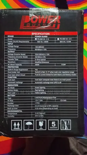 Power Guard Pg 650va-Cs Ups