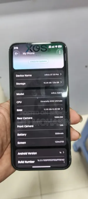ইনফিনিক্স জিটি ৩০ প্রো ৫জি ২৫৬ জিবি হোয়াইট