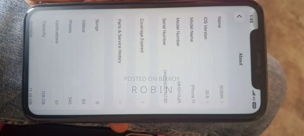 অ্যাপল আইফোন ১১ ১২৮ জিবি ব্ল্যাক