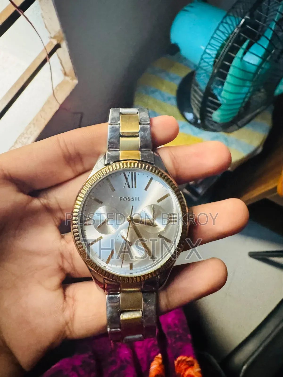 Fossil Rye Multifunction Two-Tone Stainless Steel Watch.