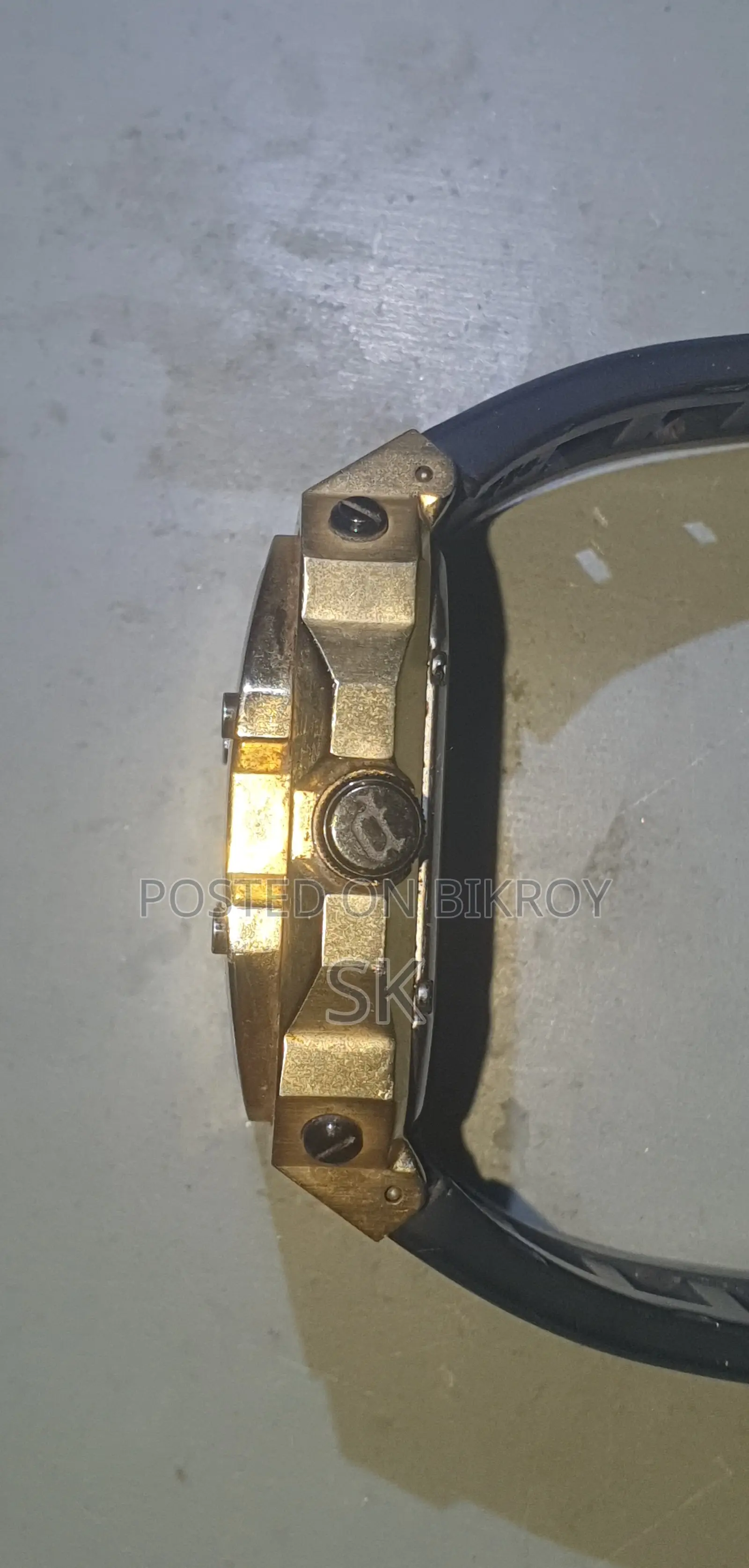 Stylish gold tone Police brand mechanical watch.