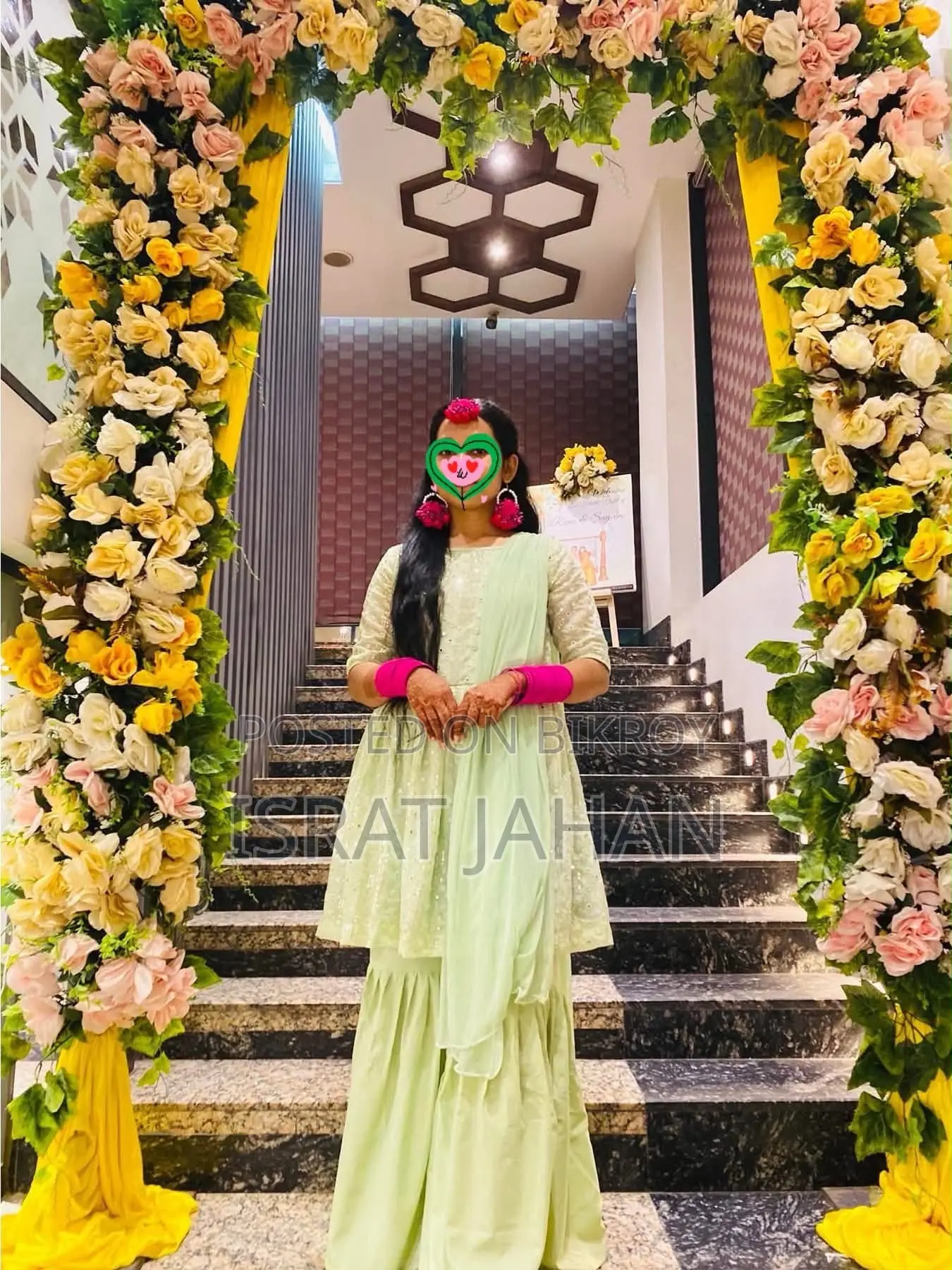 সুন্দর হালকা সবুজ গাউন / ঘারারা / শারারা পার্টি ড্রেস বিক্রির জন্য💚✨