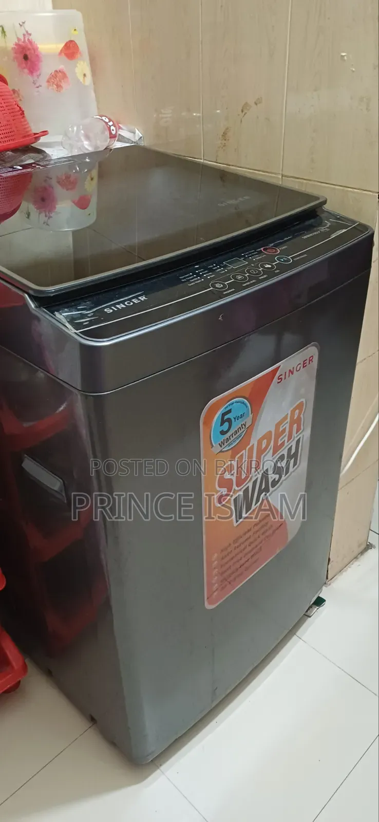 সিঙ্গার টপ লোডিং ওয়াশিং মেশিন ৯ লিটার