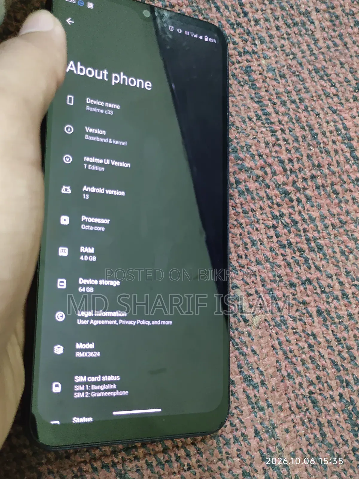 New Realme C33 64 GB Black