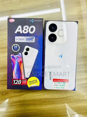 আইটেল এ৮০ ১২৮ জিবি হোয়াইট