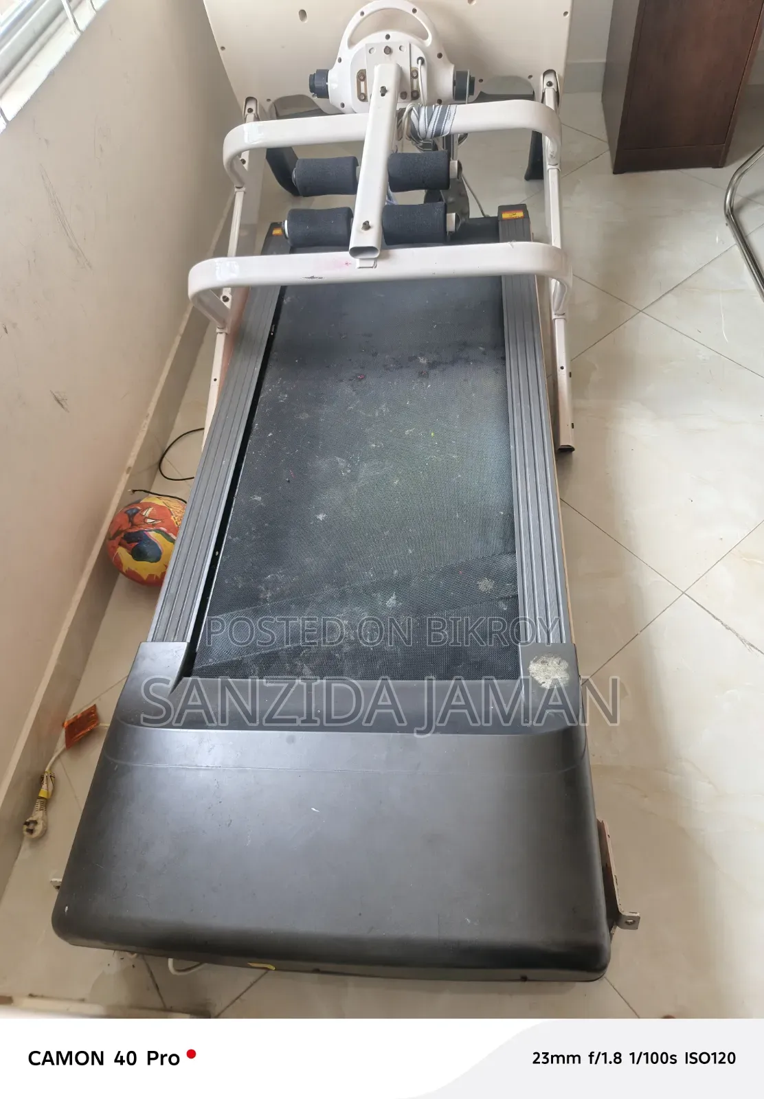 The treadmill is urgently needed to be sold so I posted it