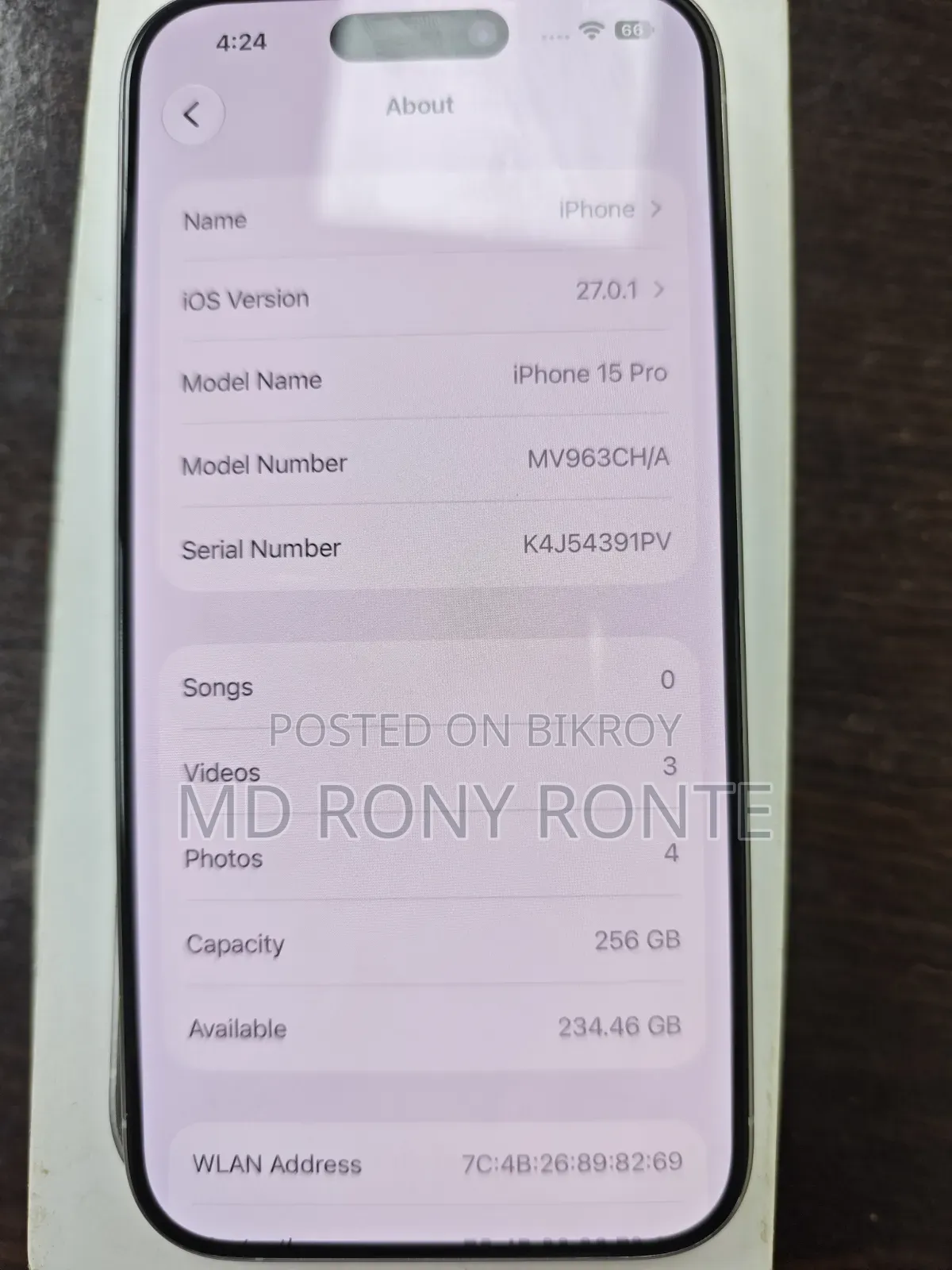 Apple iPhone 15 Pro 256 GB White
