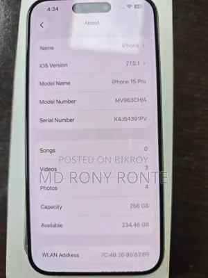 Apple iPhone 15 Pro 256 GB White