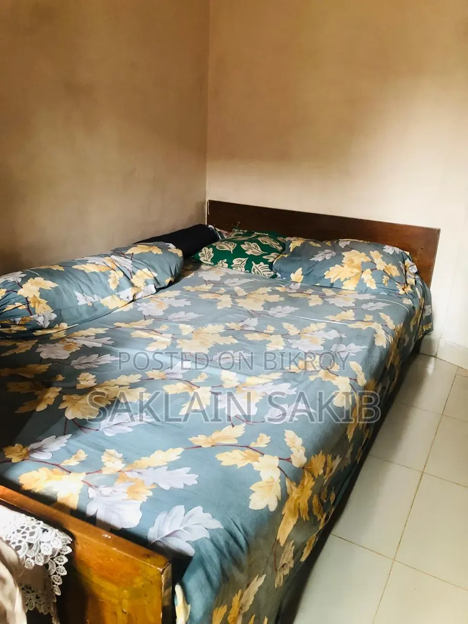 Teak Wood Single Bed