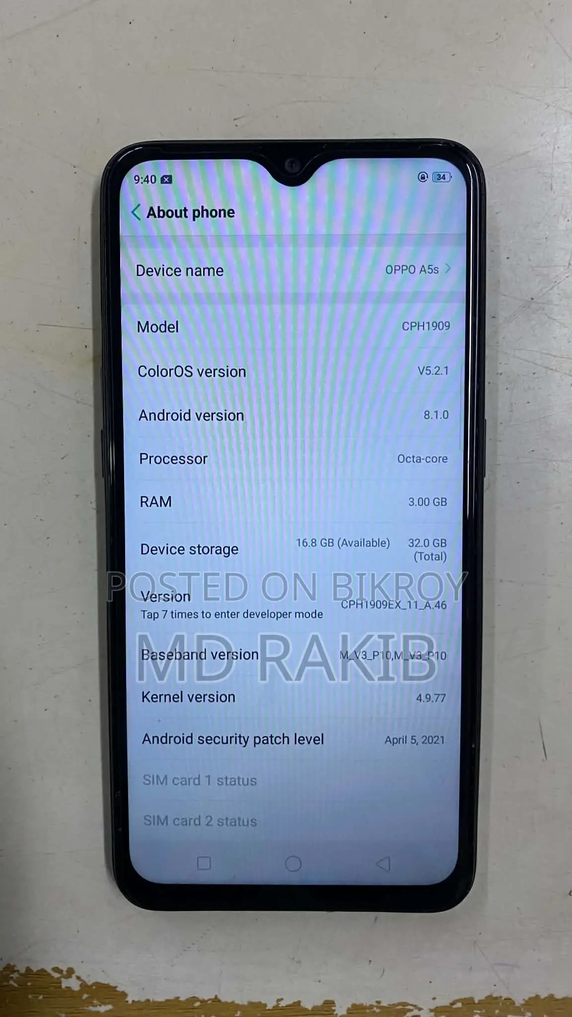 Oppo A5s (AX5s) 32 GB Black