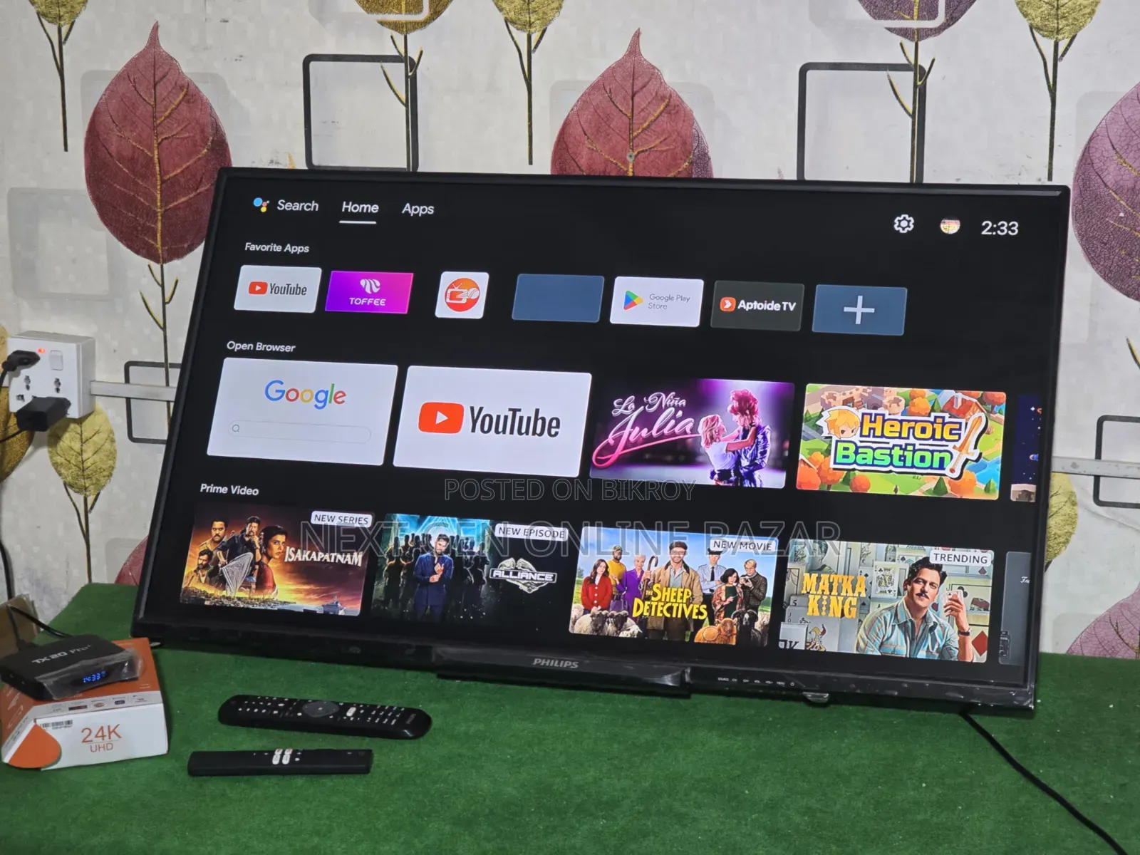 Philips 40" TV + Google TV Box (Voice Control)