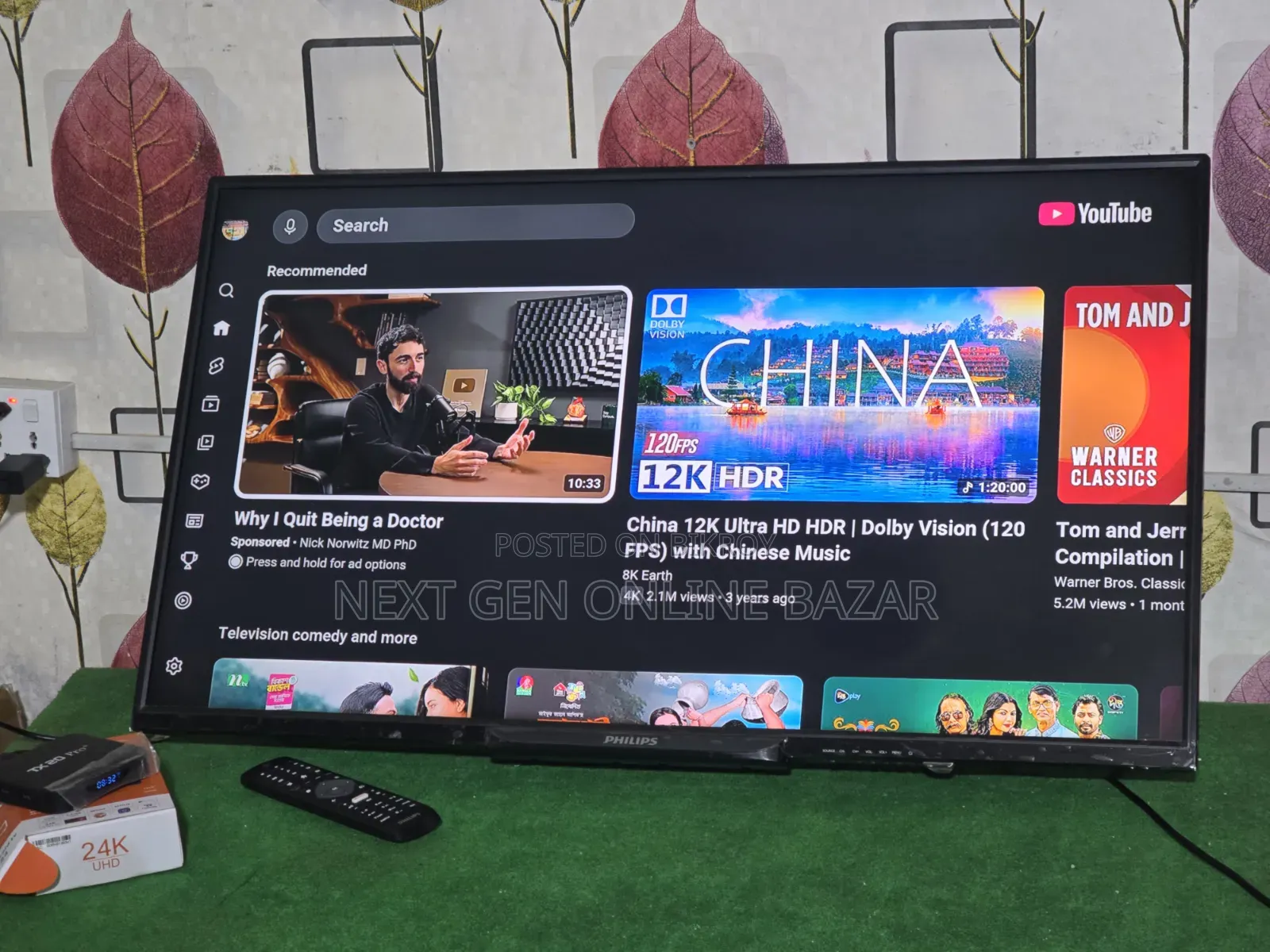 Philips 40" TV + Google TV Box (Voice Control)