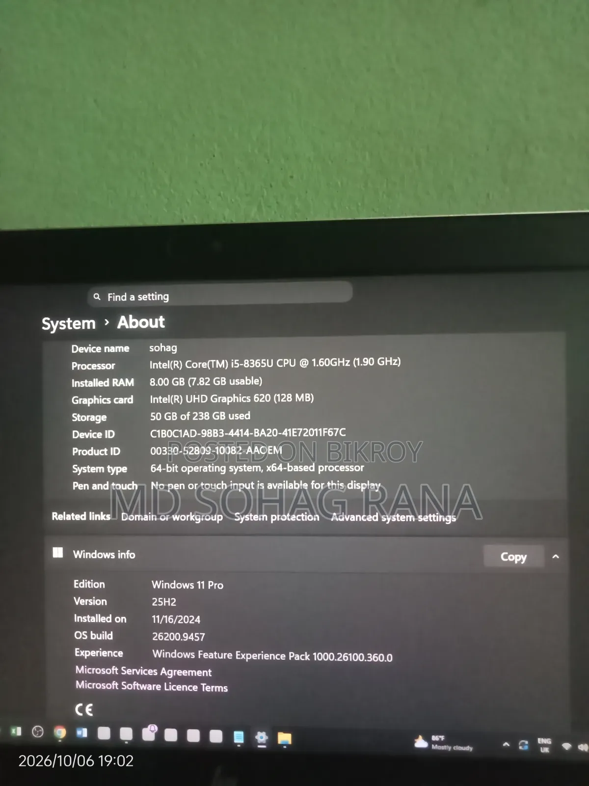 Laptop HP EliteBook 840 G8 8GB Intel Core i5 SSD 256GB