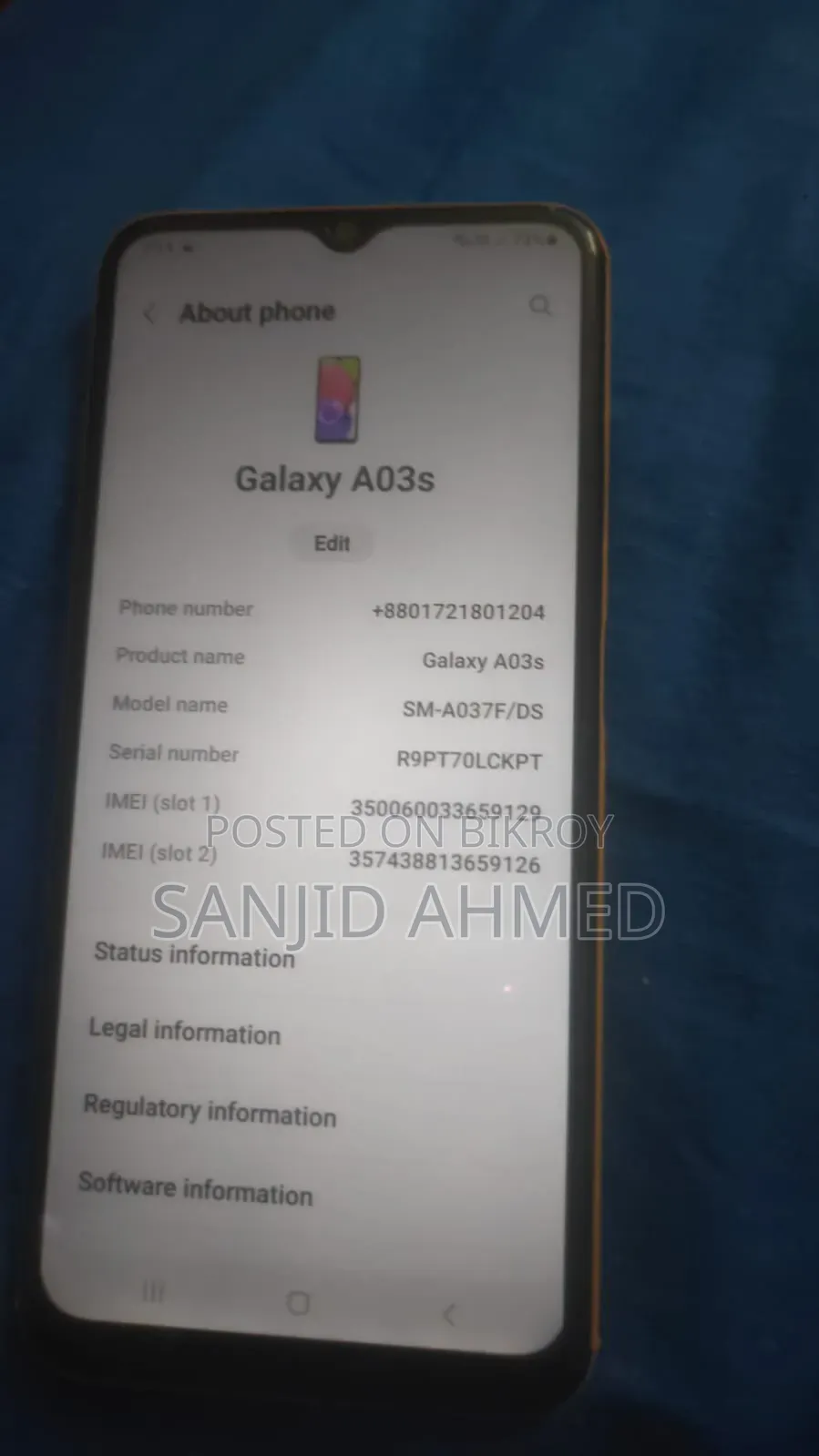 Samsung Galaxy A03s 32 GB Blue