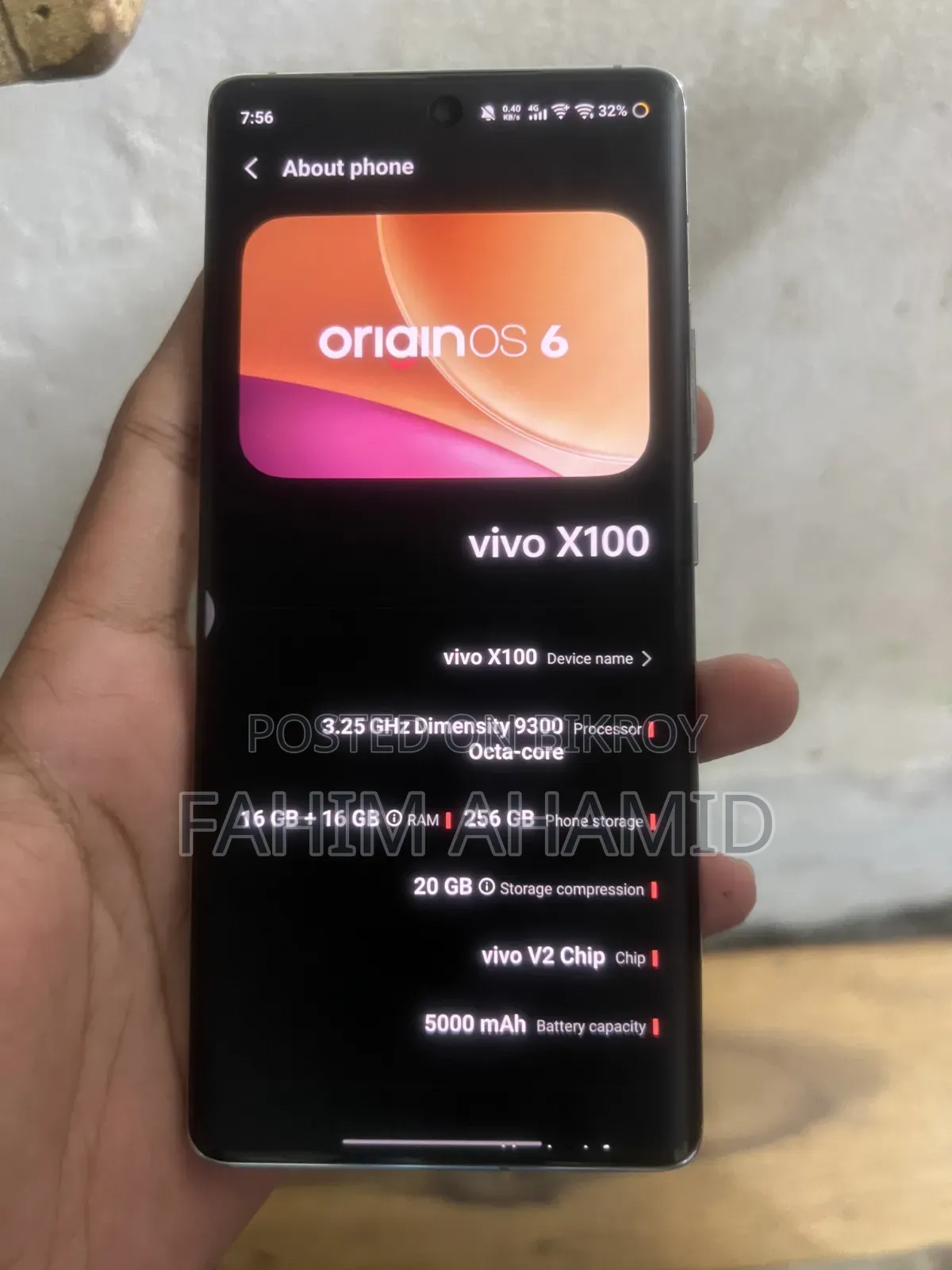 Vivo X100 256 GB Blue