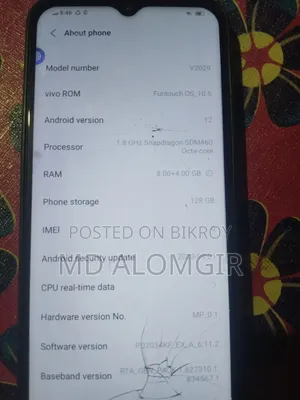 Vivo V20 128 GB Blue