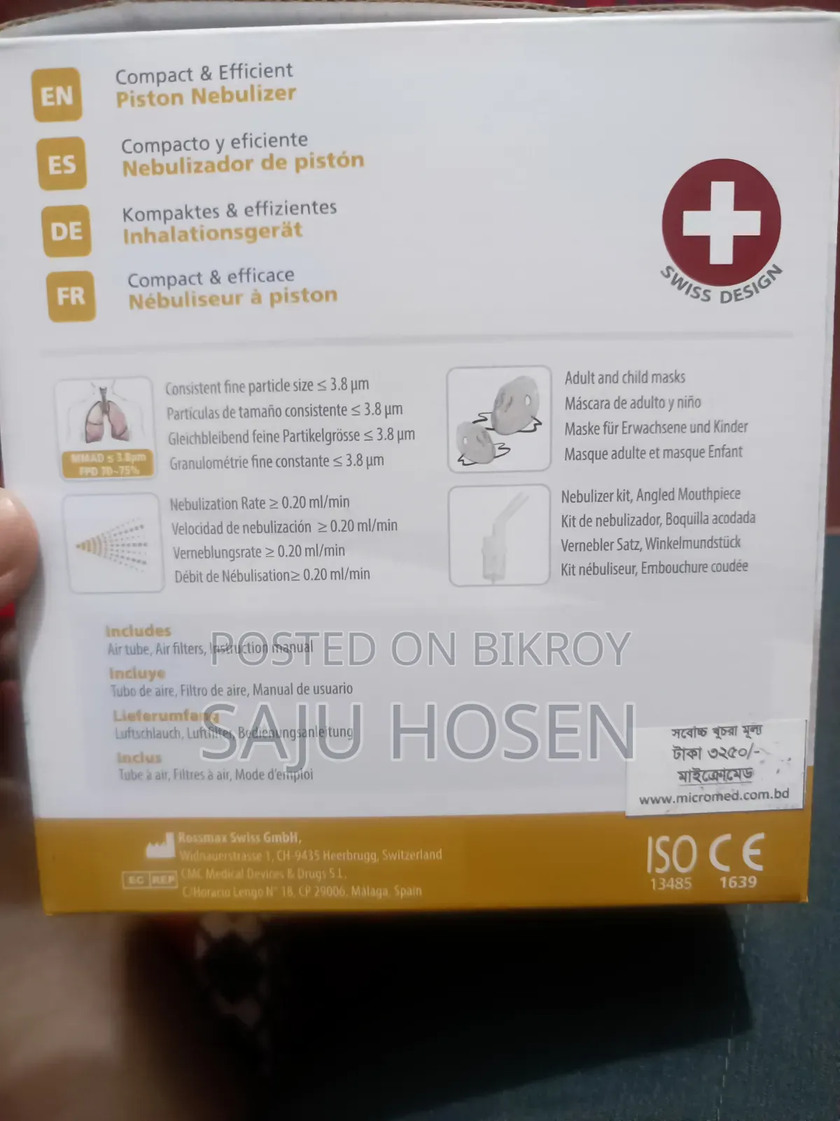 Rossmax Piston Nebulizer New Condition