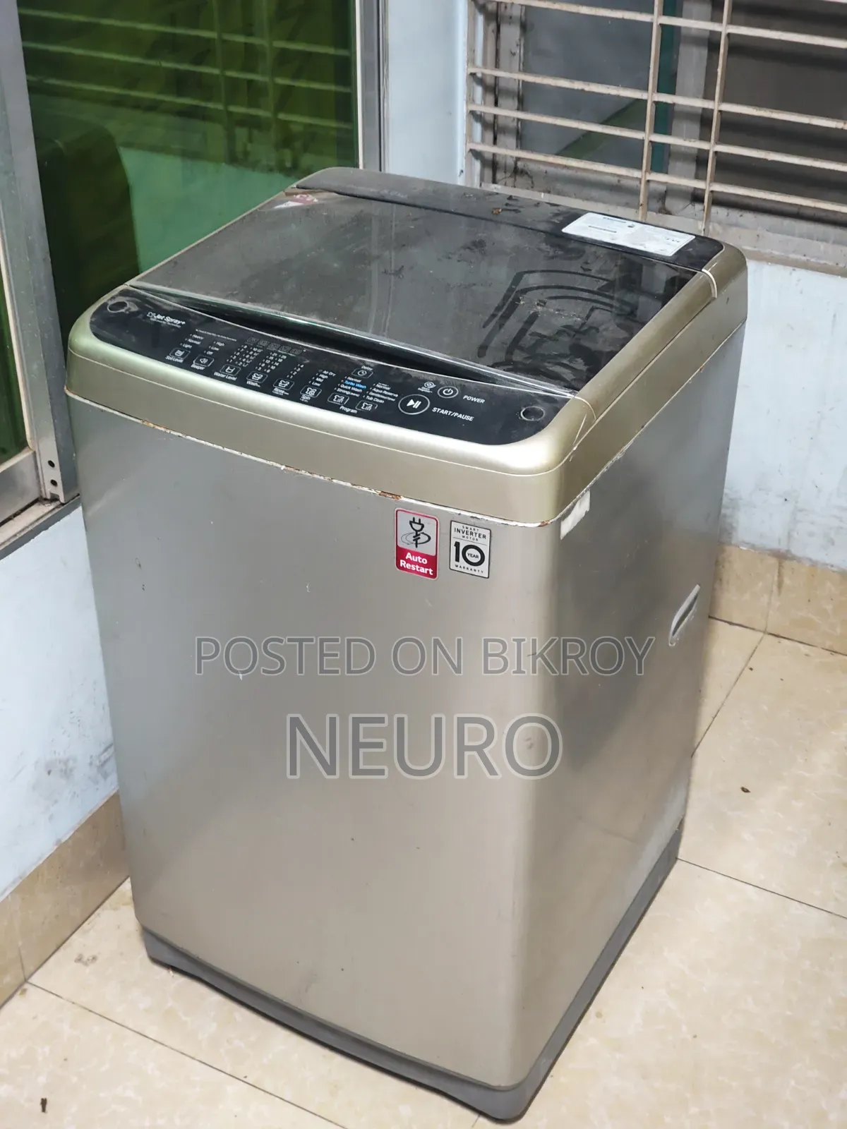 এলজি ৮কেজি ইনভার্টার ওয়াশিং মেশিন