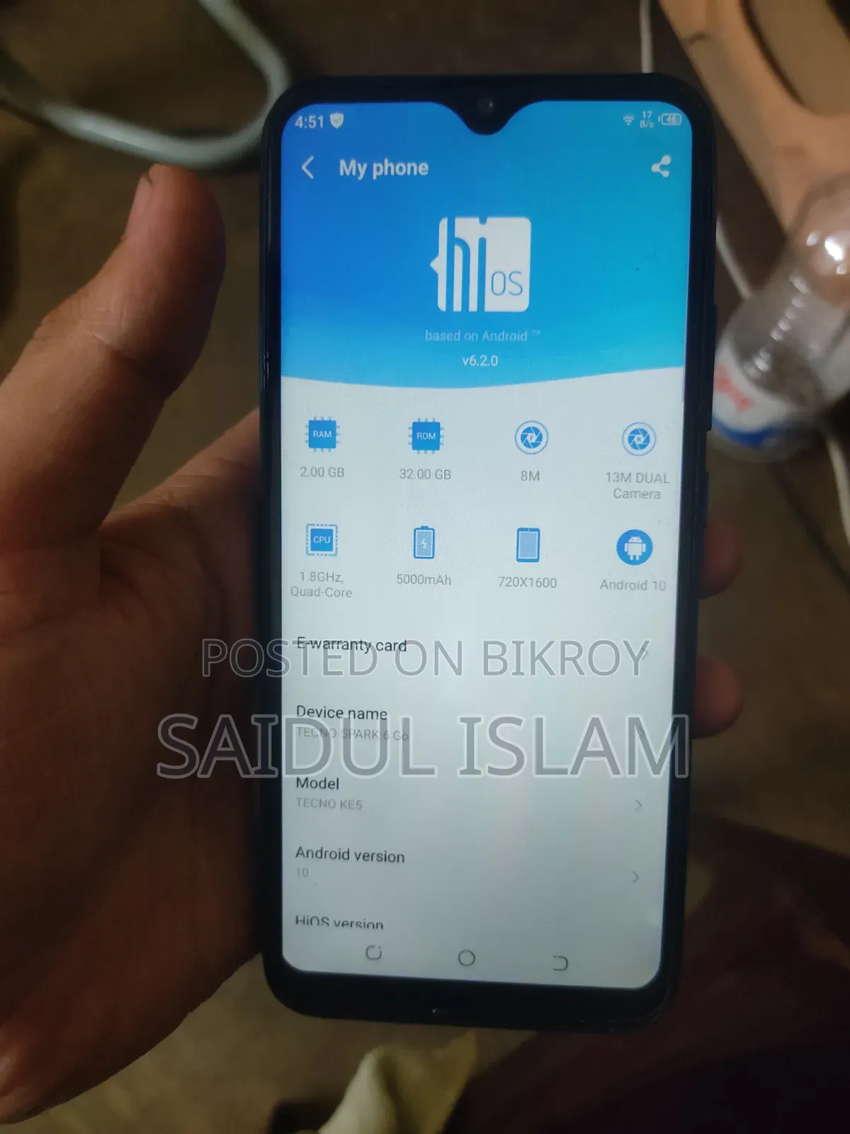 Tecno Spark 6 Air 32 GB Blue