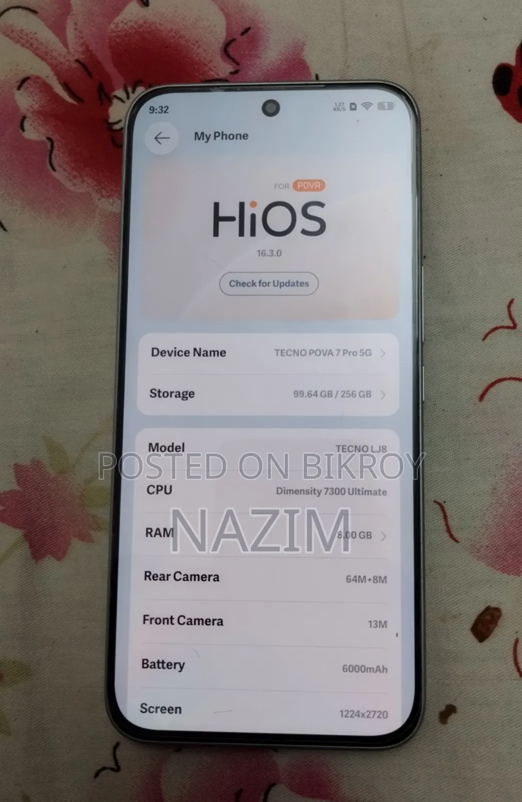 Tecno Pova 7 Pro 5G 256 GB White