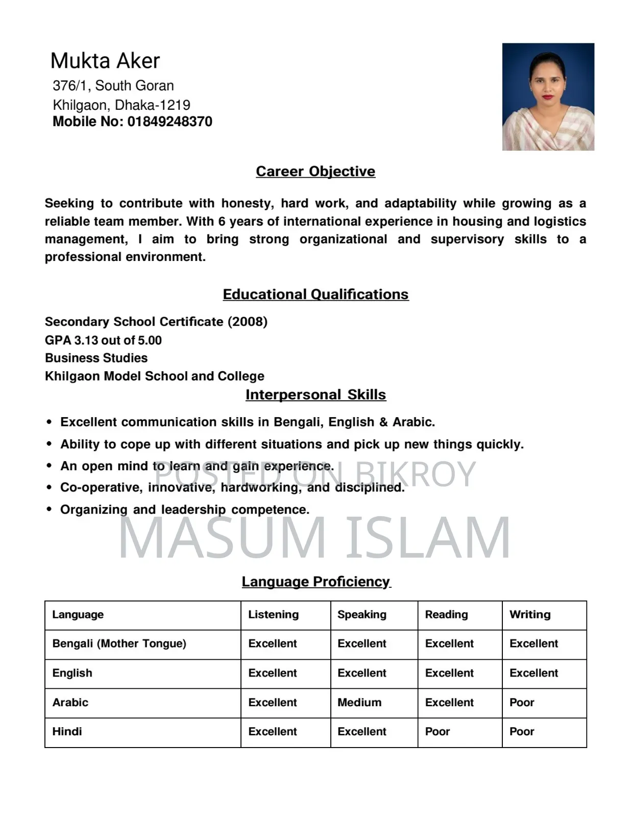 Mukta Akhter