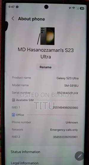 Samsung Galaxy S23 Ultra 256 GB Gray