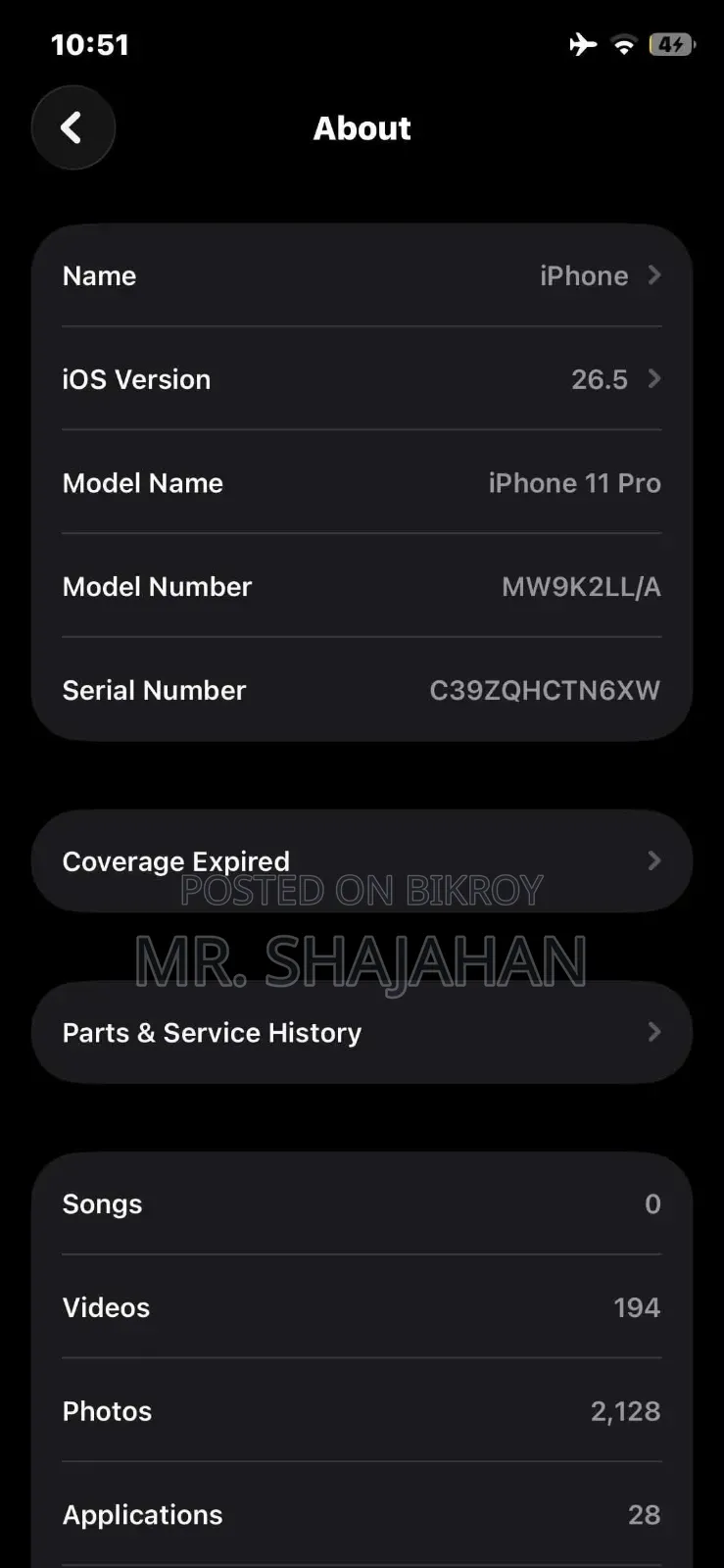 Apple iPhone 11 Pro 256 GB Black