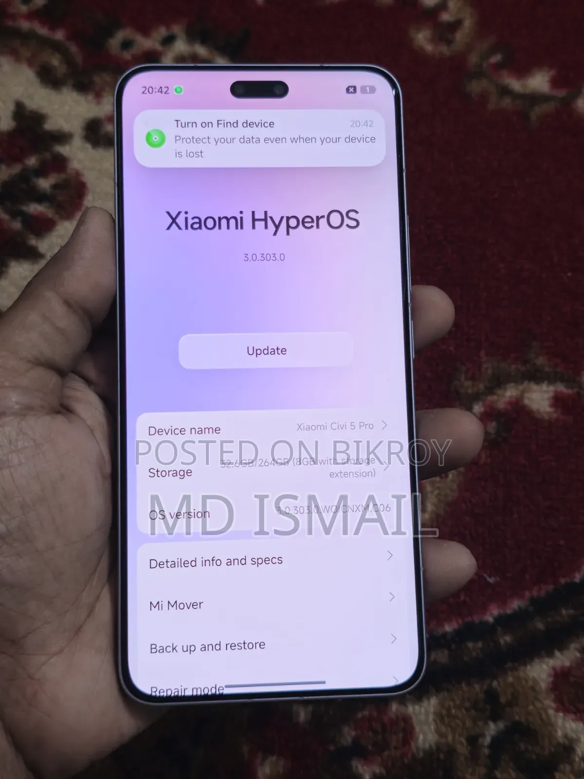 নিউ শাওমি সিভি ৫ প্রো ২৫৬ জিবি পার্পল