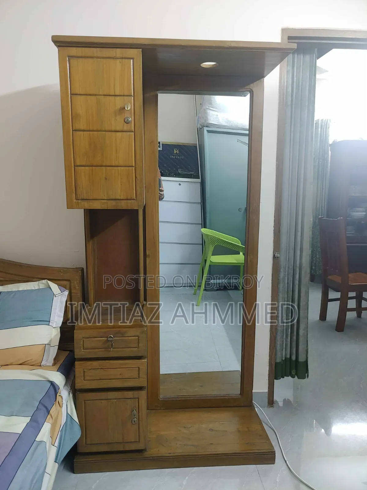 সেগুন কাঠ ড্রেসিং টেবিল
