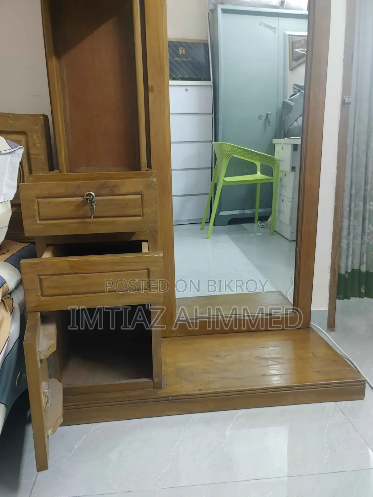 সেগুন কাঠ ড্রেসিং টেবিল