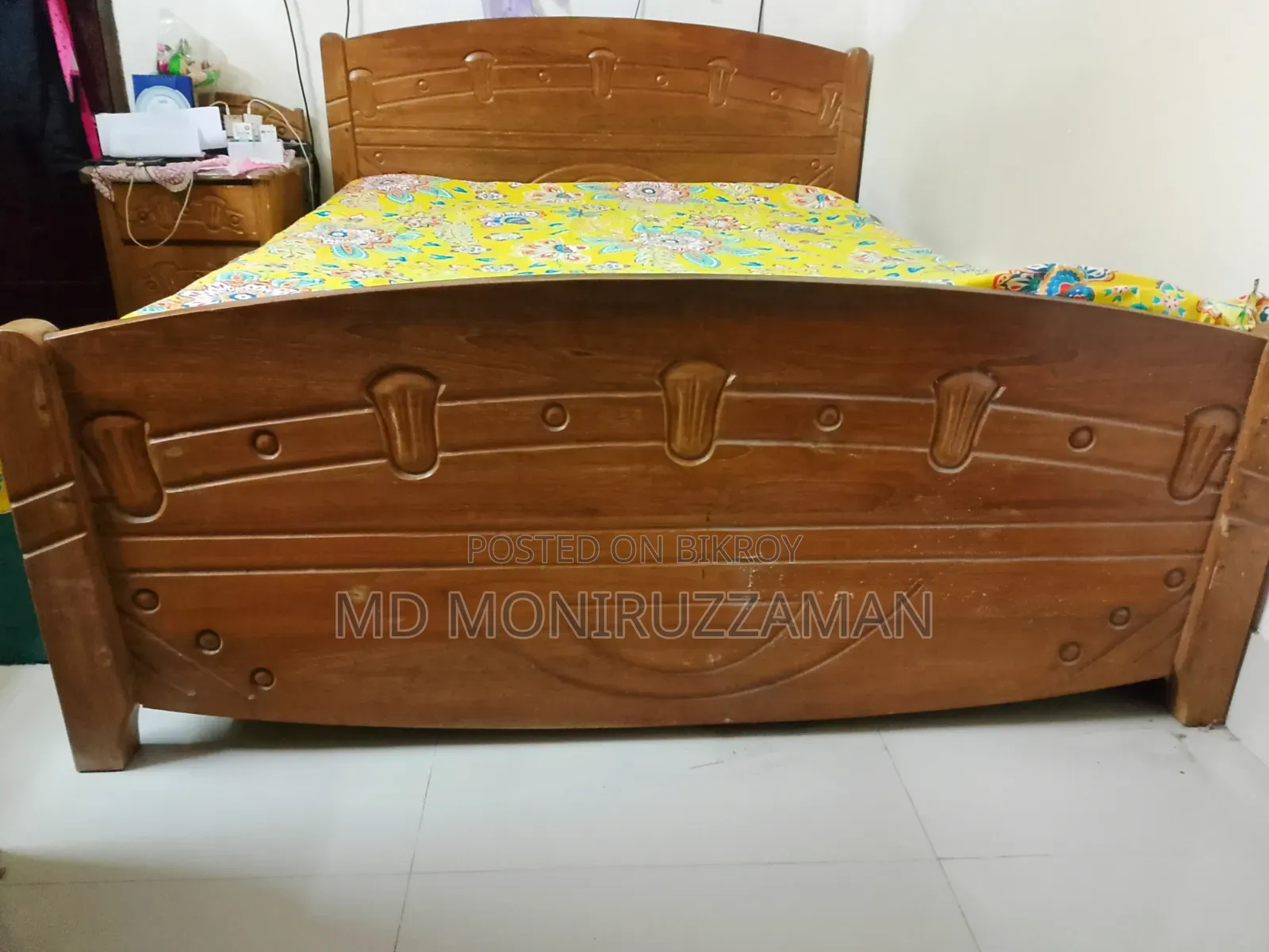 Teak Wood Bed | Free Mattress | Fresh Condition