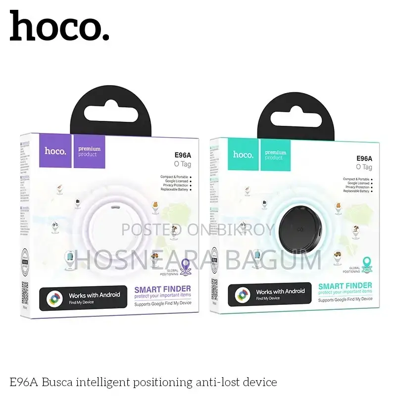 অ্যান্ড্রয়েডের জন্য Hoco E96A স্মার্ট জিপিএস ট্র্যাকার