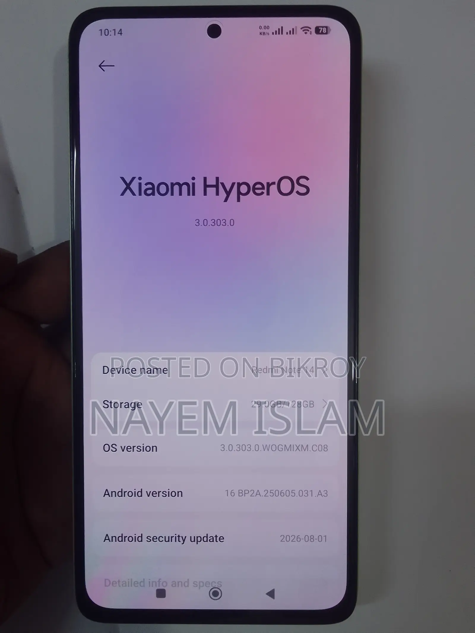 Xiaomi Redmi Note 14 4G 128 GB Green