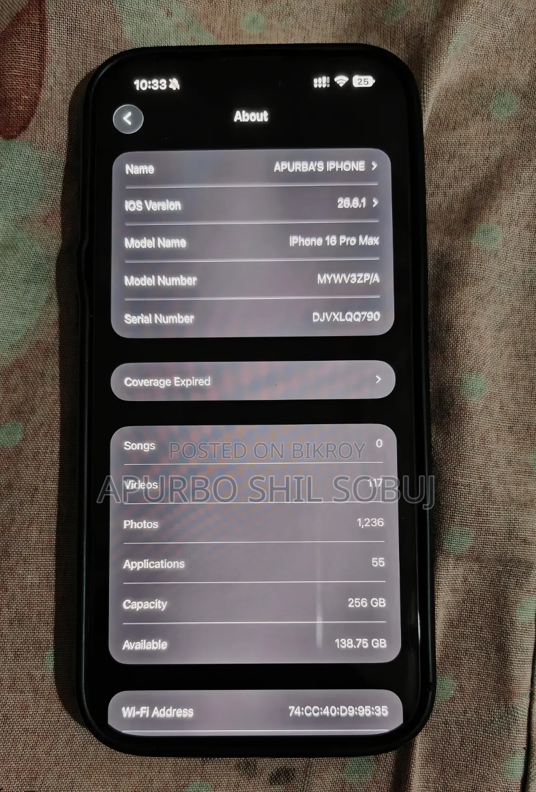 Apple iPhone 16 Pro Max 256 GB Black