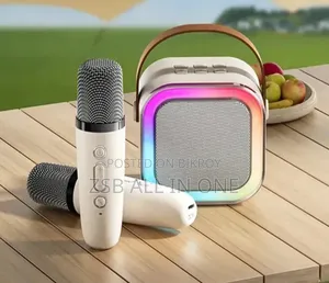 K12 Karaoke Portable Bluetooth Speaker Dual Wireless Microphones