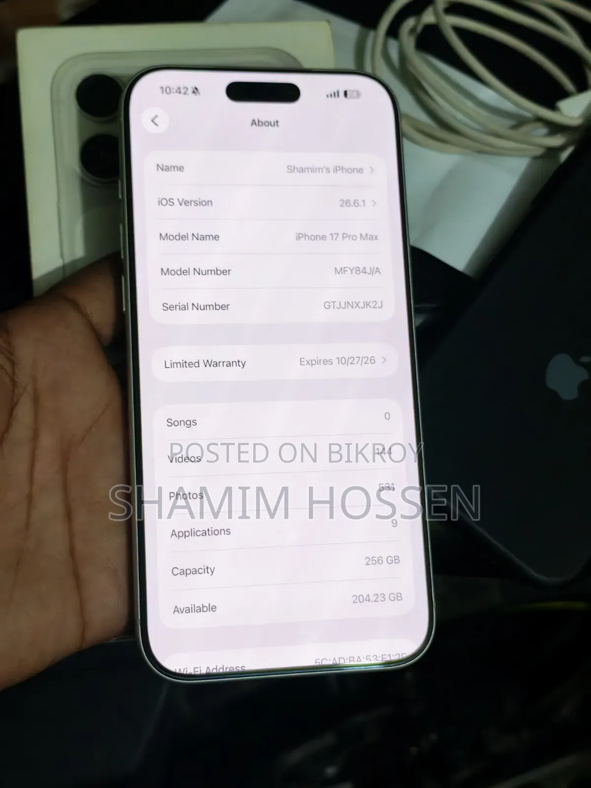 New Apple iPhone 17 Pro Max 256 GB White