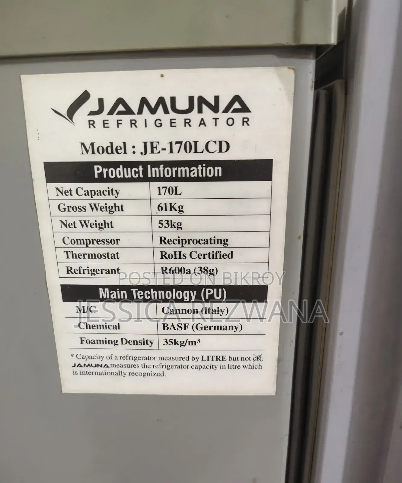 Jamuna Refrigerator - Good Condition