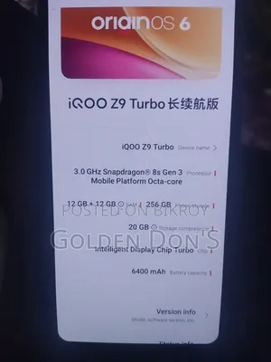 Vivo iQOO Z9 Turbo Endurance 256 GB Black