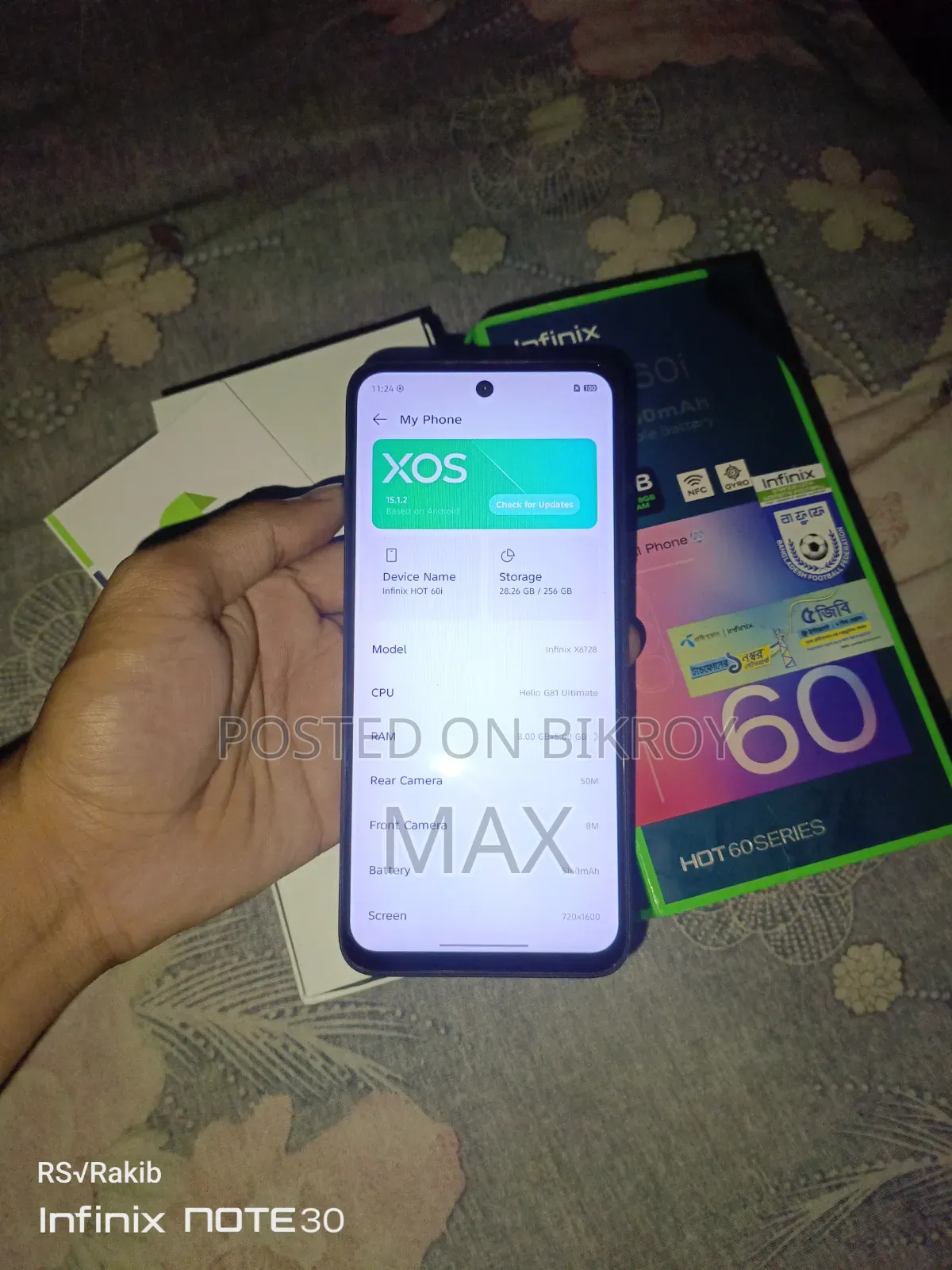 Infinix Hot 60i 256 GB Black