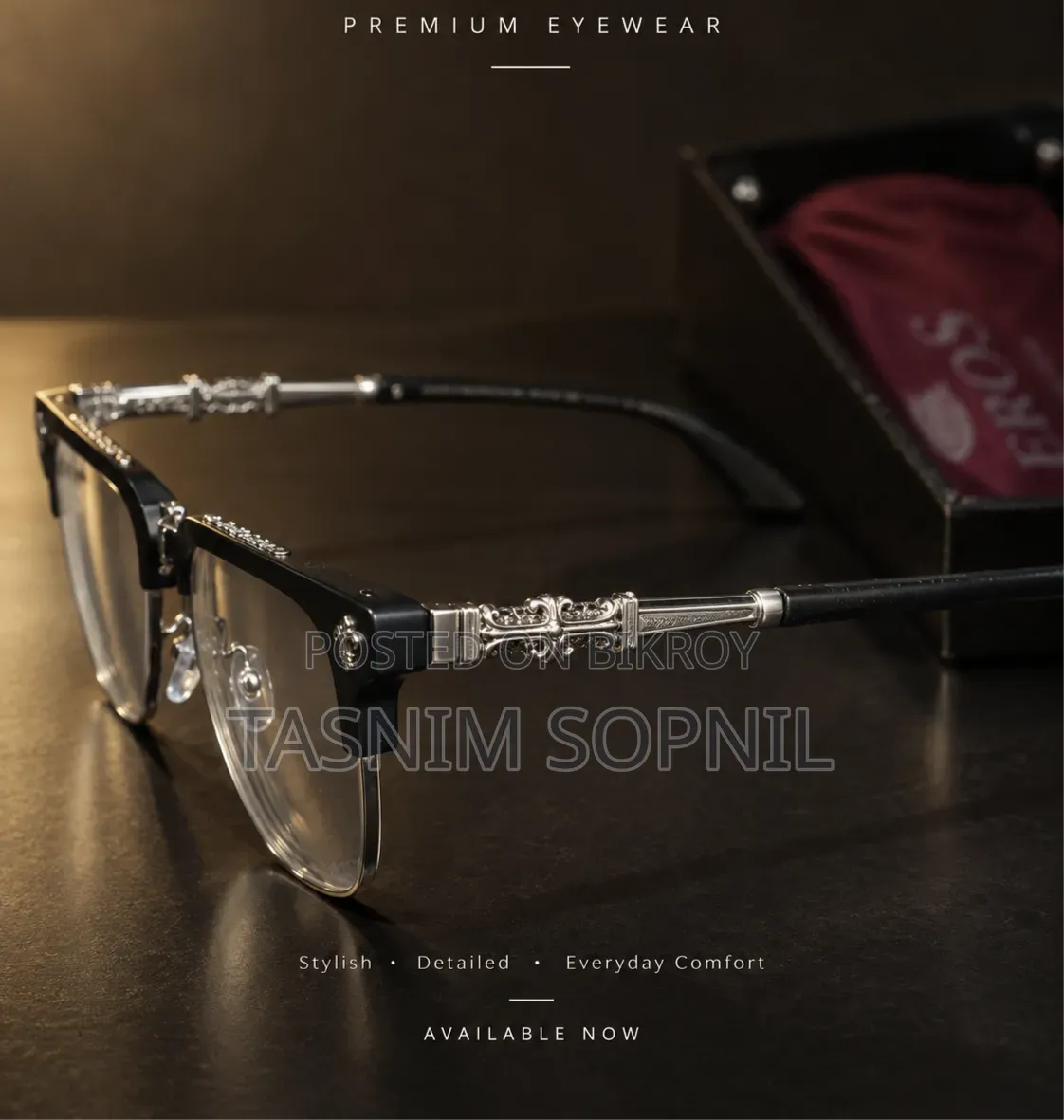 Premium Chrome Hearts Vertical Smile II Frames With Photosun Lens