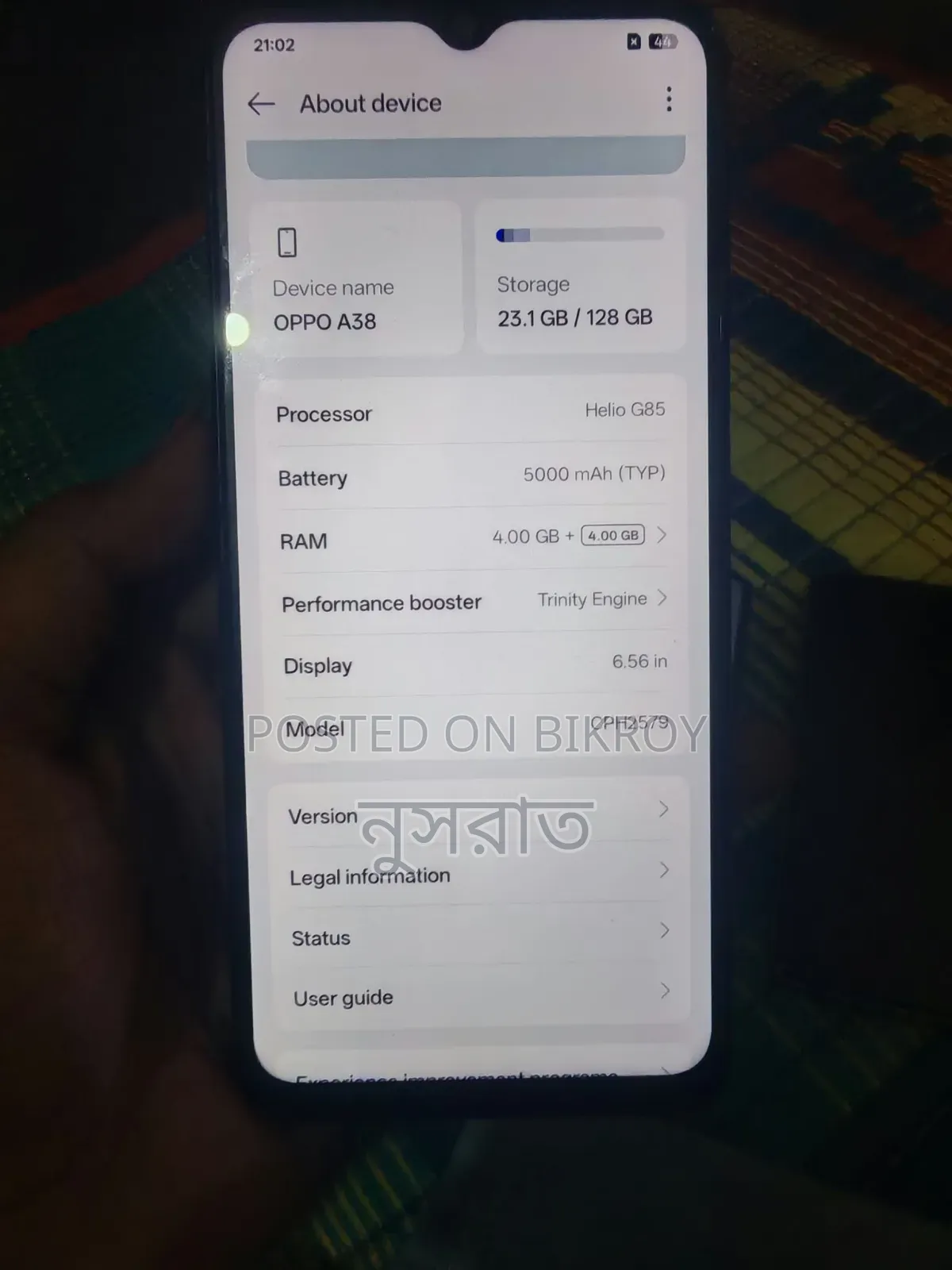 Oppo A38 128 GB Black