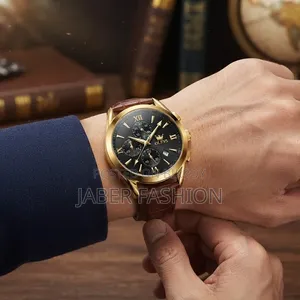 Gold-Tone Olevs Chronograph Watch