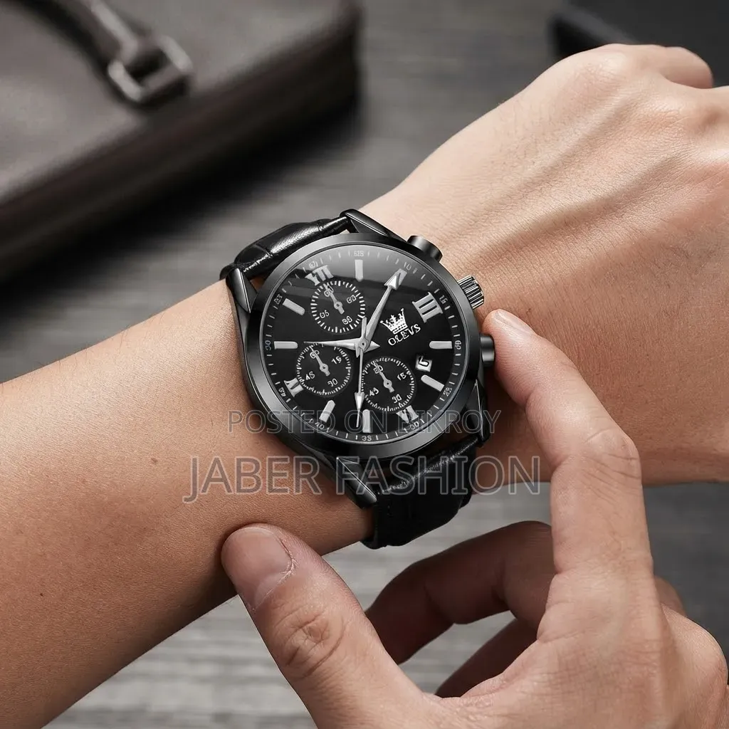 Gold-Tone Olevs Chronograph Watch