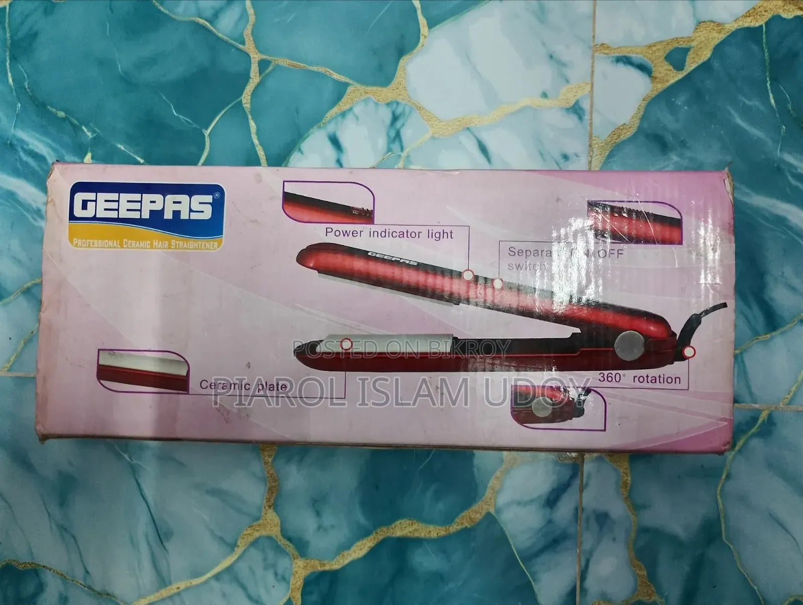 Hair Straightener Geepas 40w