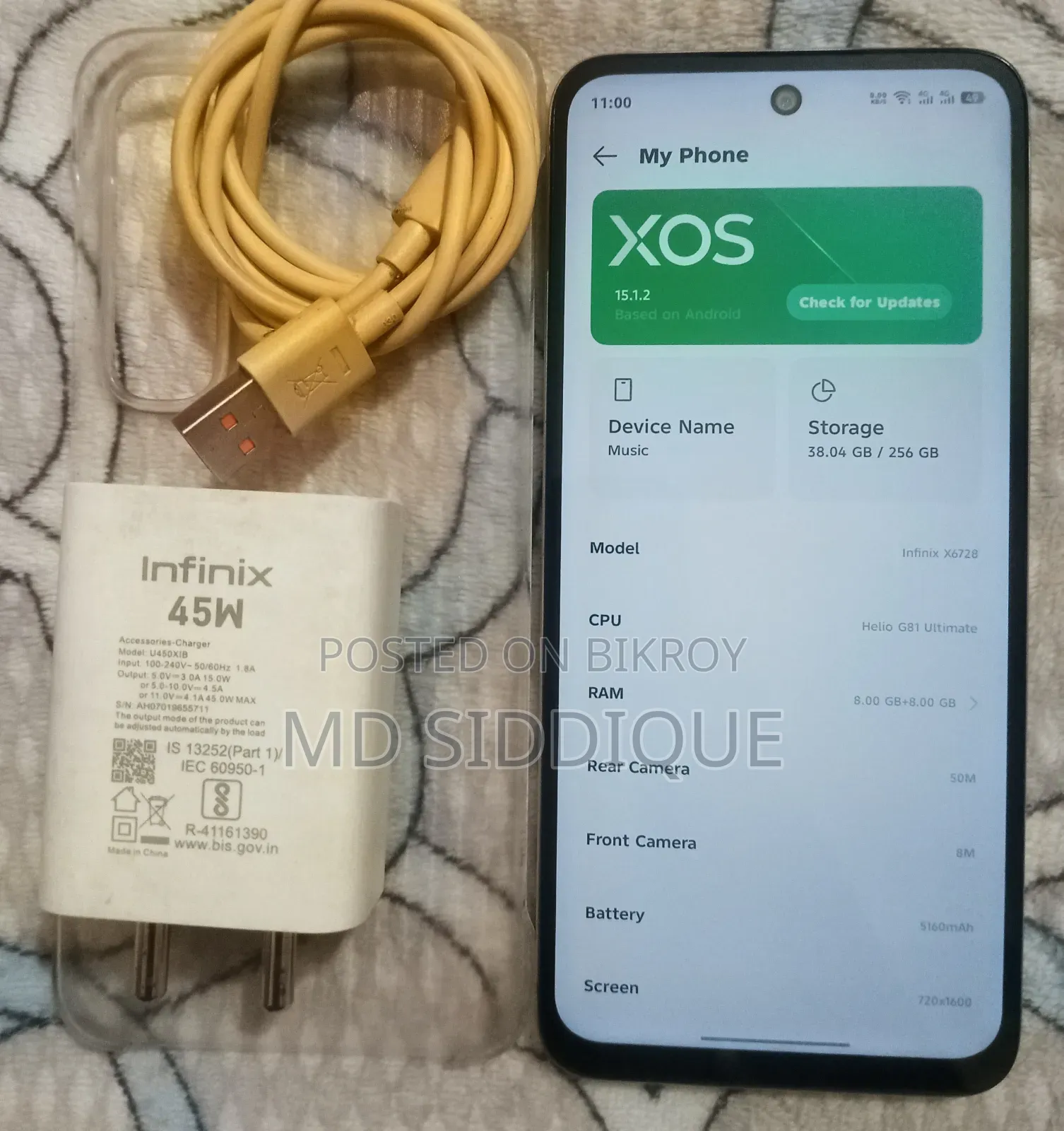 Infinix Hot 60i 256 GB White