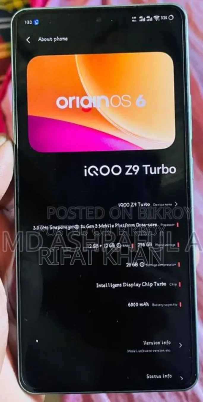 ভিভো আইকিউও জেড৯ টার্বো ২৫৬ জিবি ব্ল্যাক