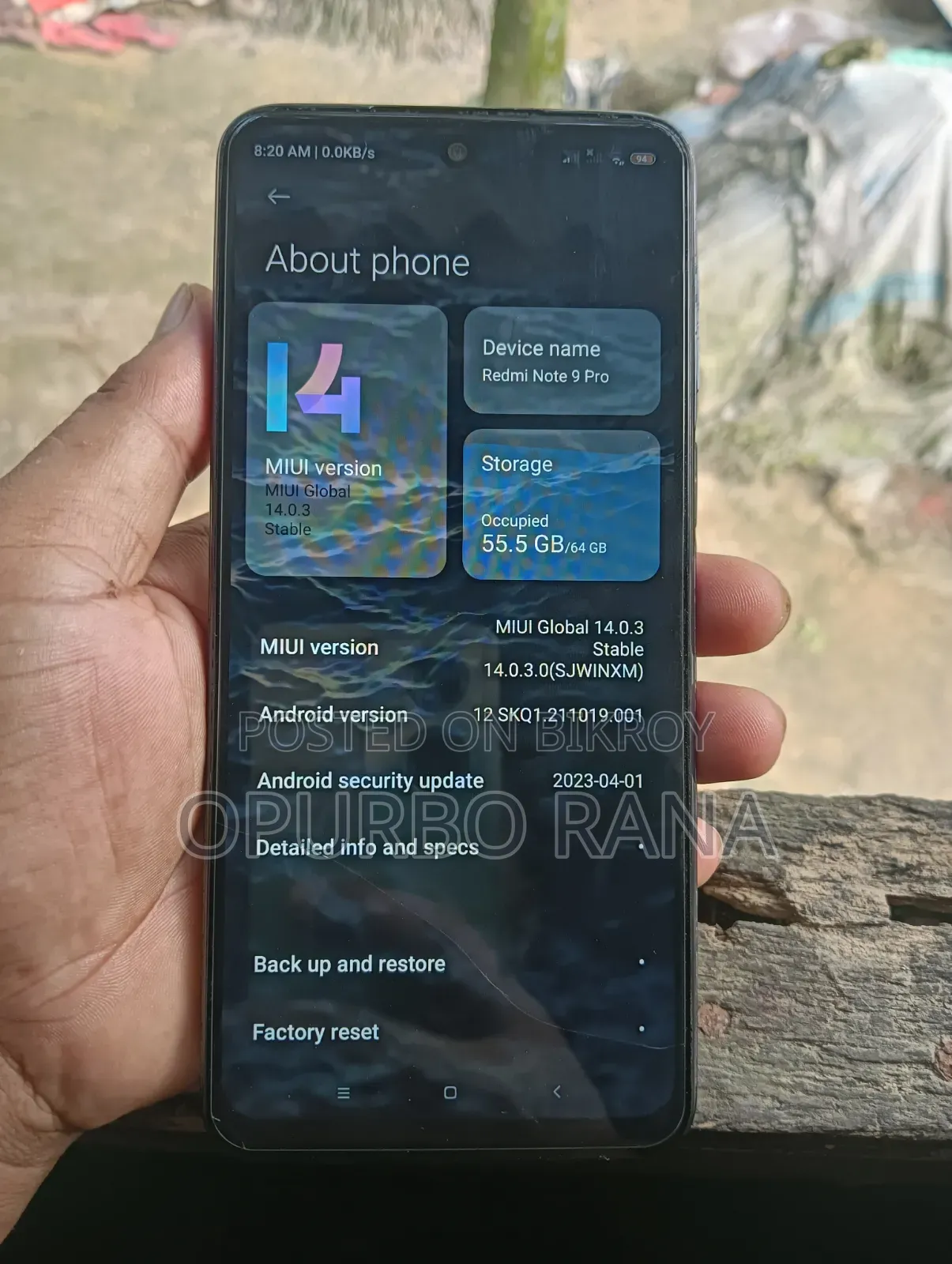 Xiaomi Redmi Note 9 Pro 64 GB Blue