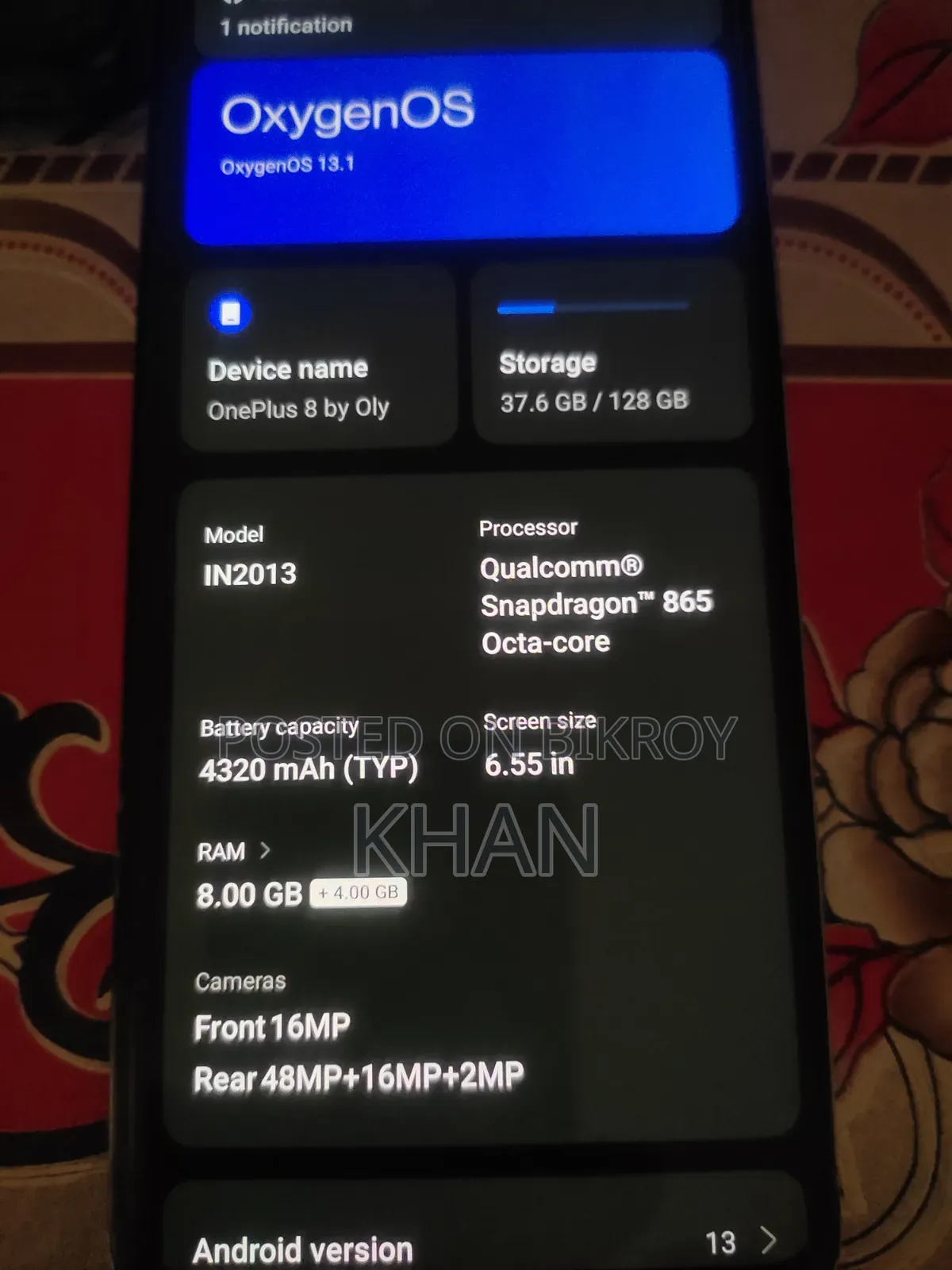OnePlus 8 128 GB Gold