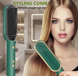 Straight Comb Hair Straightener & Brush (Model: FH909)