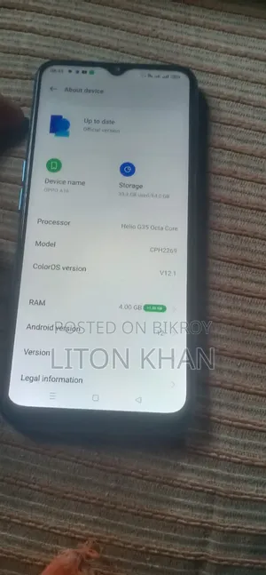 Oppo A16 64 GB Gray
